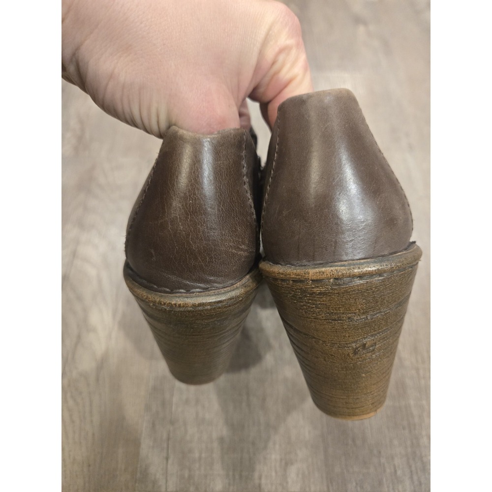 Born Shoes Womens Boots 9 Dollie Brown Leather Platform Chunky Heel Y2K Bootie - Picture 5 of 6